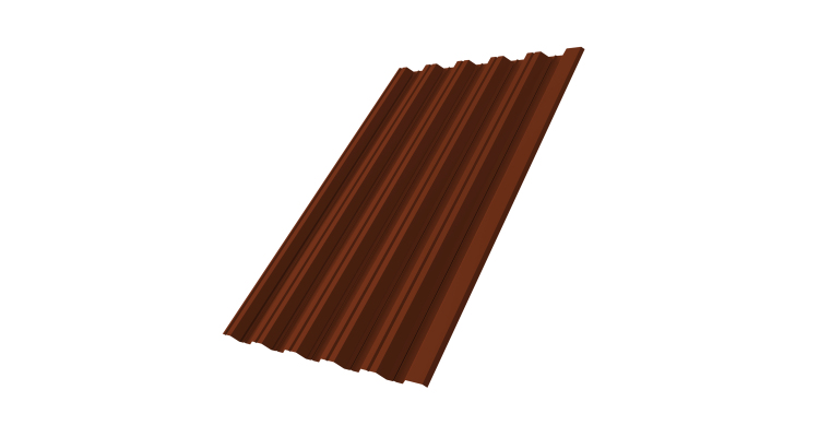 Профнастил НС35 R 0.45 PE RAL 3009 оксидно красный