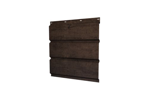 Софит металлический без перфорации 0,45 Print Premium с пленкой Antique Wood TwinColor