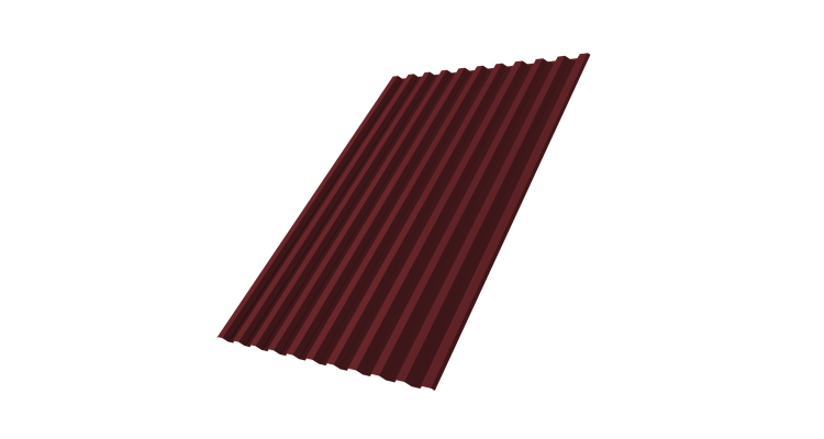 Профнастил С21R 0,5 Satin Matt RAL 3005 красное вино