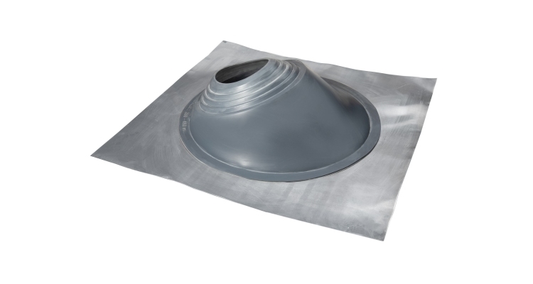 Проходной элемент MF угловой №3.1 (280-460мм) +185 EPDM (металлический неокрашенный фланец) серый