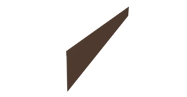 Ламель забора жалюзи Palermo стартовая/финишная для калиток и ворот 0,45 Drap-double TX RAL 8017 шоколад