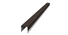 Планка вертикальная обратная для забора жалюзи Palermo 0,5 Velur X RR 32 темно-коричневый (1,8м)