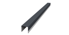 Планка вертикальная обратная для забора жалюзи Palermo 0,45 Drap TR RAL 7024 мокрый асфальт (2,5м)