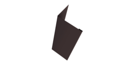 Нащельник для калиток и ворот 25х35 жалюзи Milan, Tokyo, Palermo 0,45 Drap-double TX RR 32 темно-коричневый (L1,68)