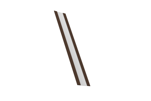 Крепежная планка жалюзи Milan, Milan Slim, Tokyo 0,5 Drap RAL 8017 шоколад (2м)
